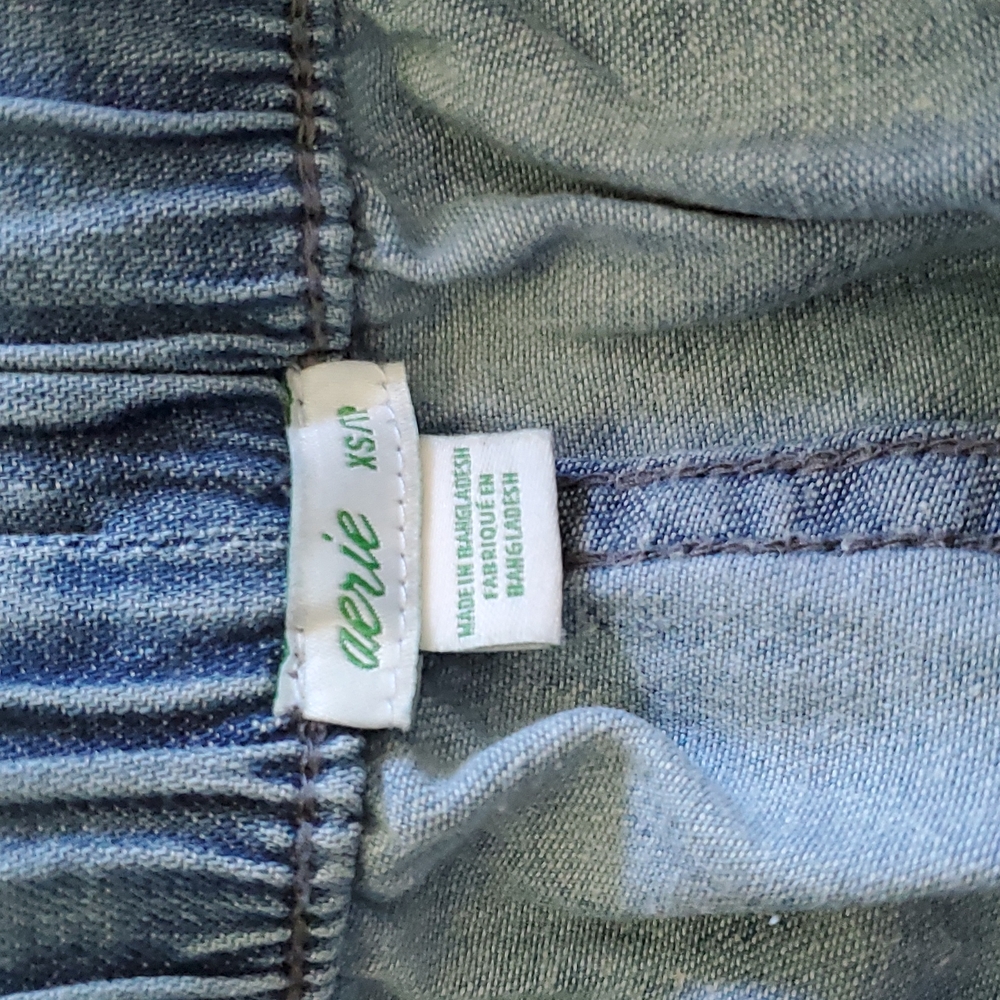 Aerie Size XS Distressed Medium Wash Jean Pants 100% Cotton - Picture 7 of 11